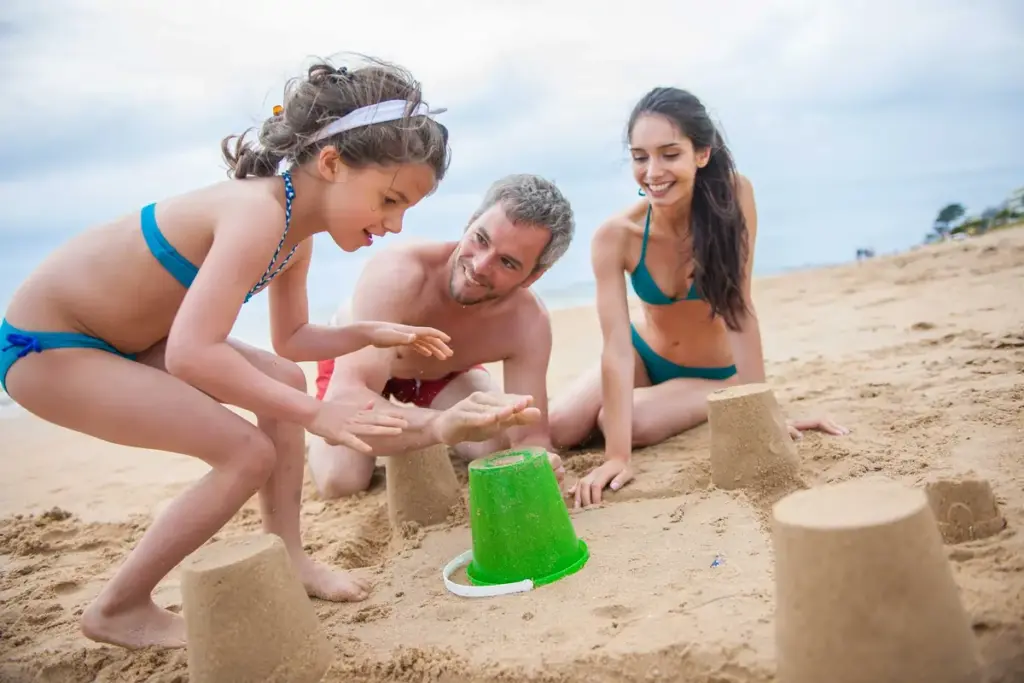 Family-on-Beach